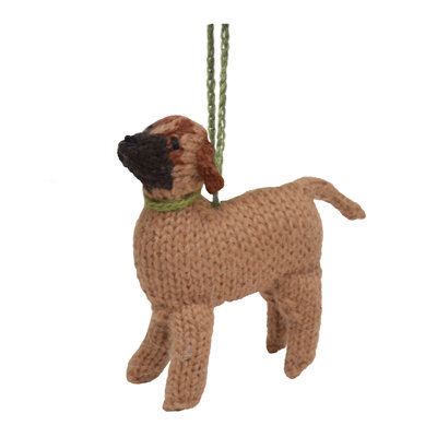 Ornement de Noël tricoté à la main Bullmastiff Dog