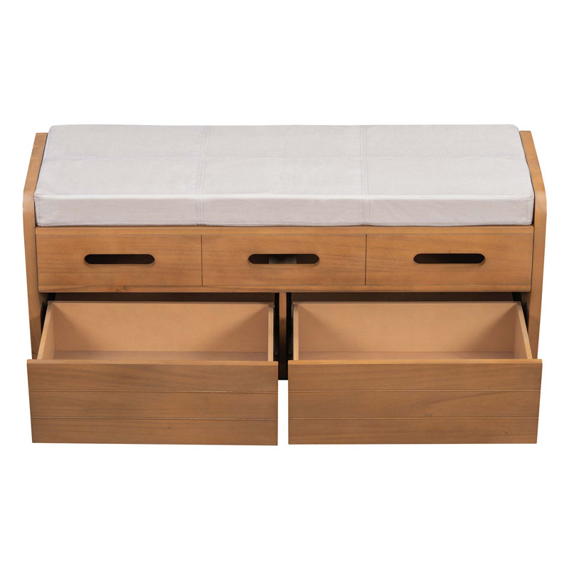 Banc de rangement pour chaussures, Bois naturel