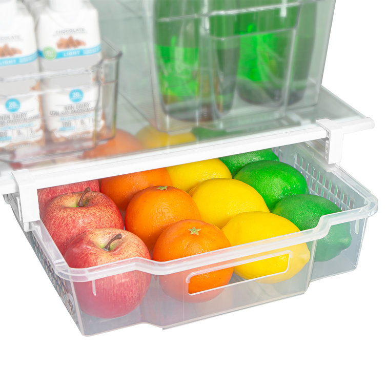 Plastic Refrigerator Organizer Bins Pull Out Bin Food Storage Bins
