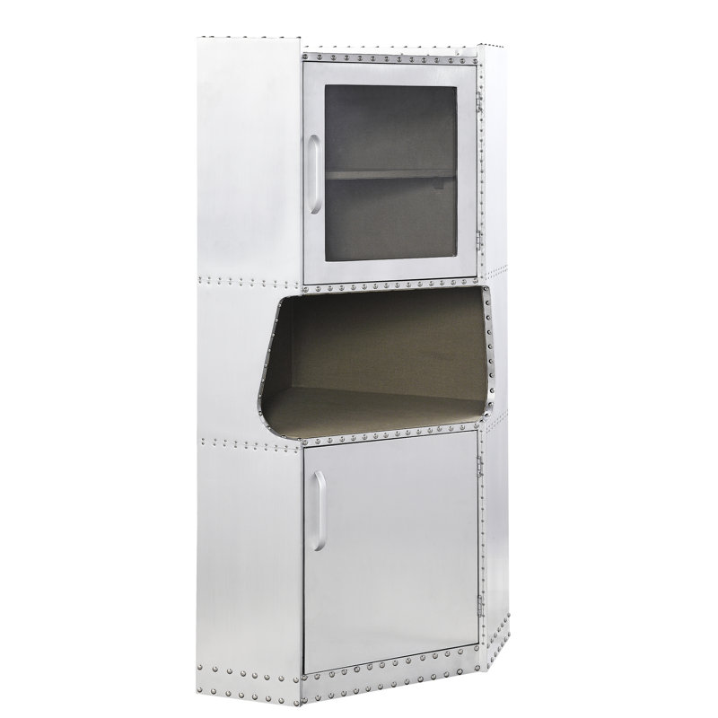 Armoire en aluminium avec 1 tablette, offrant une option de rangement pratique qui rehausse le décor et la fonctionnalité