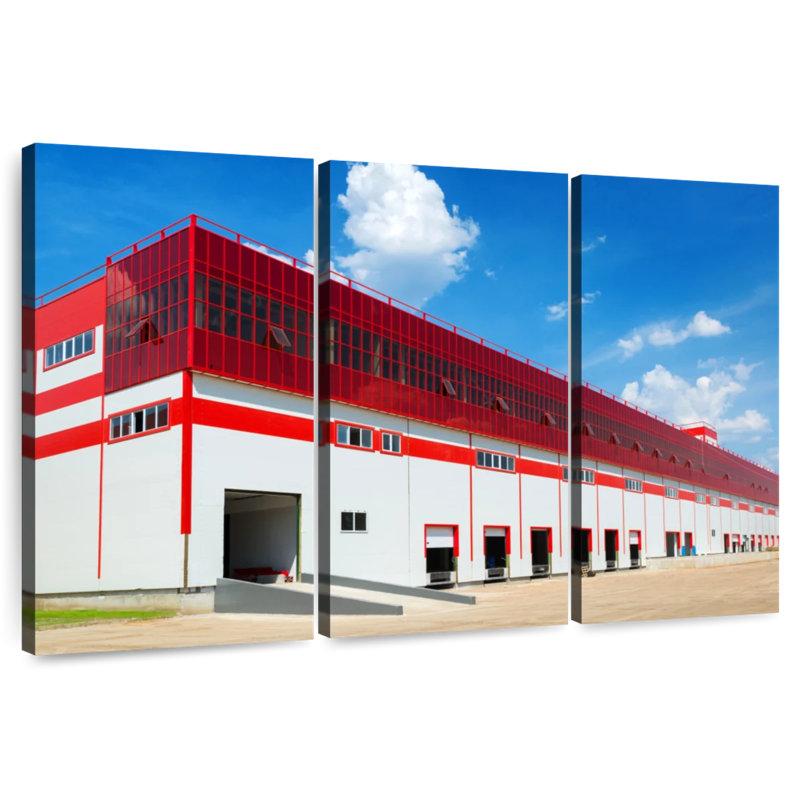 Modern Warehouse Structure, 32" H x 50" W