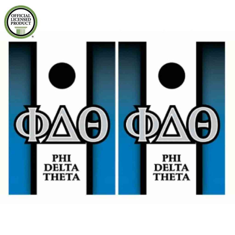 Ensembles de planches de cornhole en bois massif 24 pi x 36 pi Greek , Phi Delta Theta