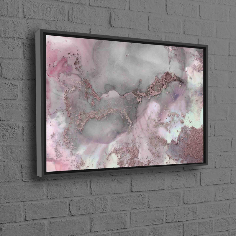 Stunning Marble Abstract Modern Canvas Art Featuring Alcohol Ink Techniques For A Unique Artistic Look, 40 cm H x 60 cm W