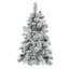 Arbre de Noël enneigé épinette 4 pi avec pommes de pin, arbre de Noël artificiel avec 170 pointes de branches, branches mixtes en PE et PVC, 120 lumières DEL multicolores, 11 modes de clignotement, décorations des Fêtes