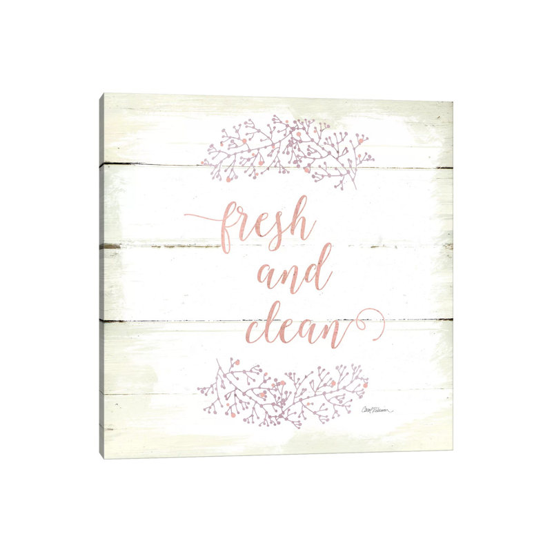 Fresh And Clean by - Wrapped Canvas Typography, 30.48 cm H x 30.48 cm W