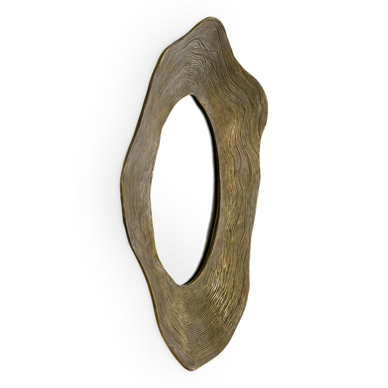Pavona Novelty Metal Mirror, Vintage Brass
