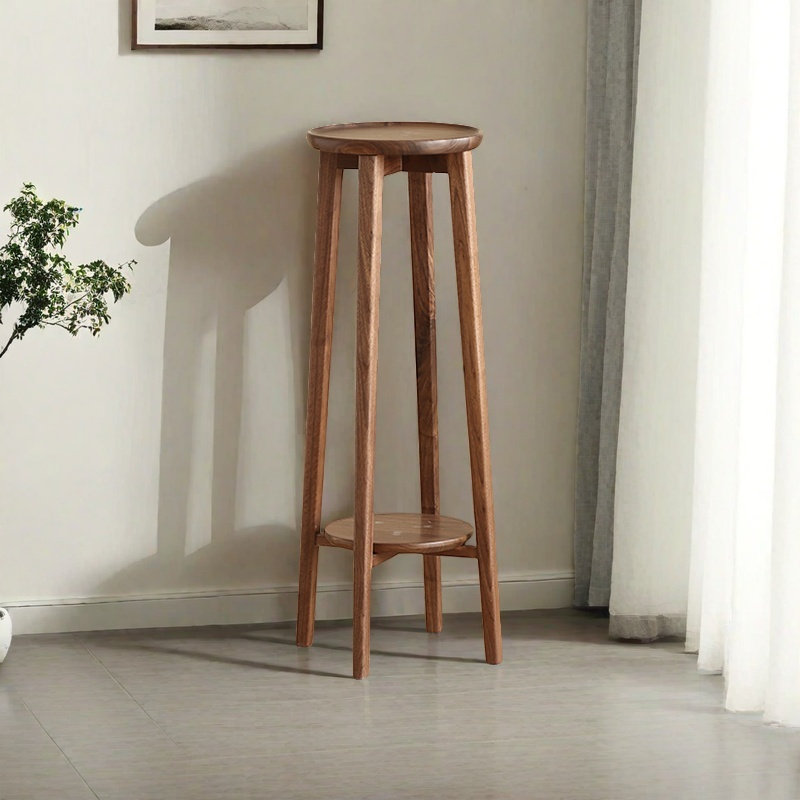 Double - layer Solid Wood Plant Stand, 41.33" H x 11.02" L x 11.02" D