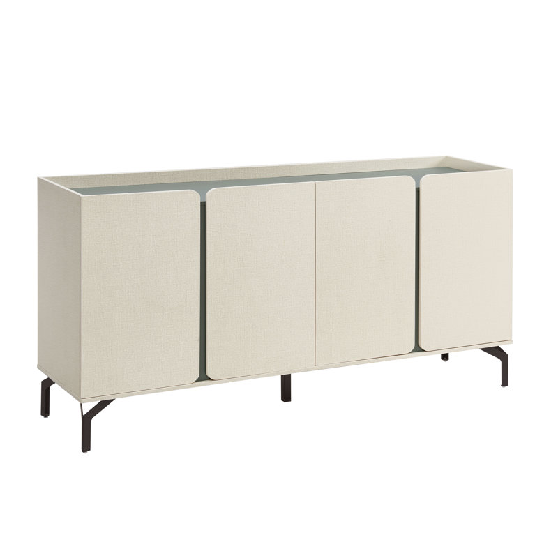 Buffet 60 po avec 4 armoires Tallie, Crème