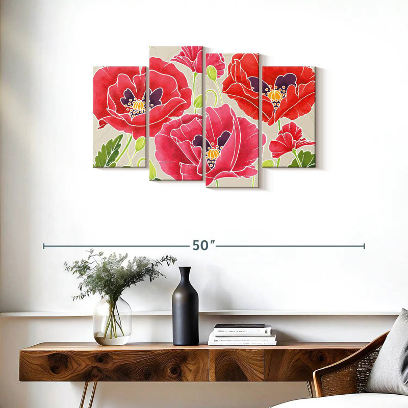 Coquelicots Kerner Sunshine, H 22 po x l 36 po