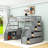 Ginnette 7 Drawer Loft Bed with Built-in-Desk by Harriet Bee-740430331-793534852