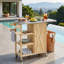 Îlot de cuisine extérieur pliable avec roulettes verrouillables, armoire de rangement et porte-serviettes-125426713