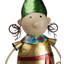 Metal Elf with Green Hat Christmas Statuary