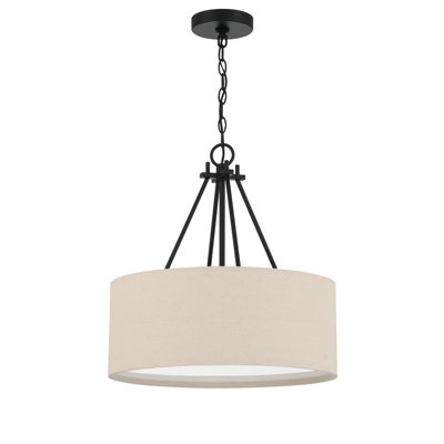 Luminaire suspendu tambour 3 lumières