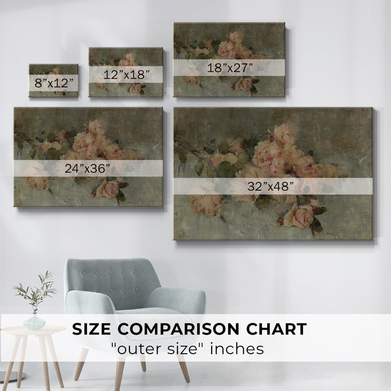 «Vintage Botanical - CXV» sur toile, H 41 po x l 61 po x P 1,5 po, Toile tendue