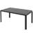 Outdoor 7-Piece Dining Set, Stationary Chairs and Swivel Rocking Chairs with 2.8” Soft Cushions, 63” x 35” Spacious Table with 2.4” Umbrella Hole for Lawn, Black and Gray