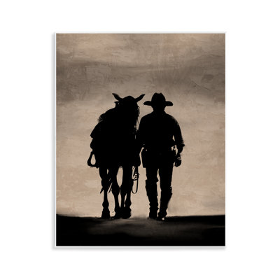 Art mural «Best Friends Horse & Cowboy» par Kim Allen