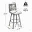 Tabouret de bar d'intérieur rembourré avec structure en métal, ensemble de 2