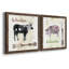 Vache dorée - ensemble de 2 peintures sur toile encadrées-1417209935-1417209929