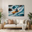Art mural gris en métal Sports Kayayak-1476452049
