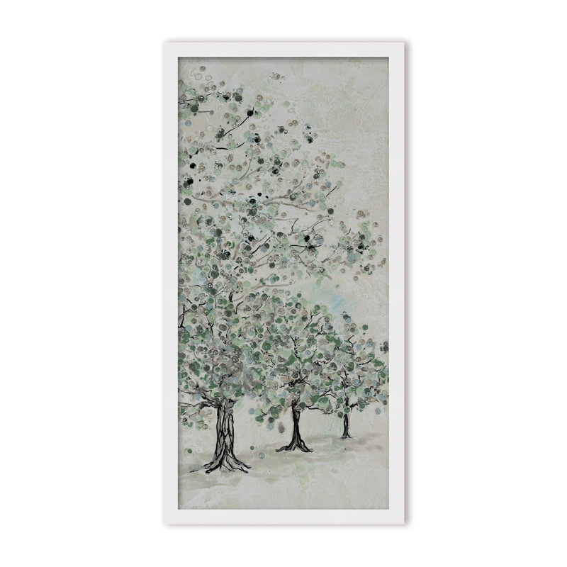 Nature Inspired "Dappled Canopy" Canvas Wall Art By , 48" H x 24" W, Framed Canvas, White