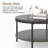 Sidney Round Coffee Table With 2-Tier Storage Shelves For Living Room-2061494276
