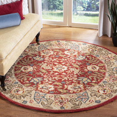 Tapis oriental en laine crocheté à la main Brayton