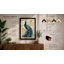 Ornamental Peacock Japandi - Framed Print-1116546998-1116547000