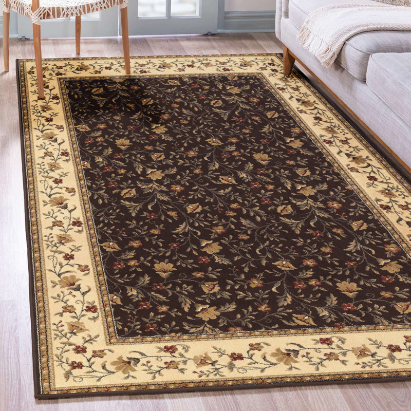 Tapis brun / brun clair Weisgerber, Rectangle 3 pi 3 po x 4 pi 11 po