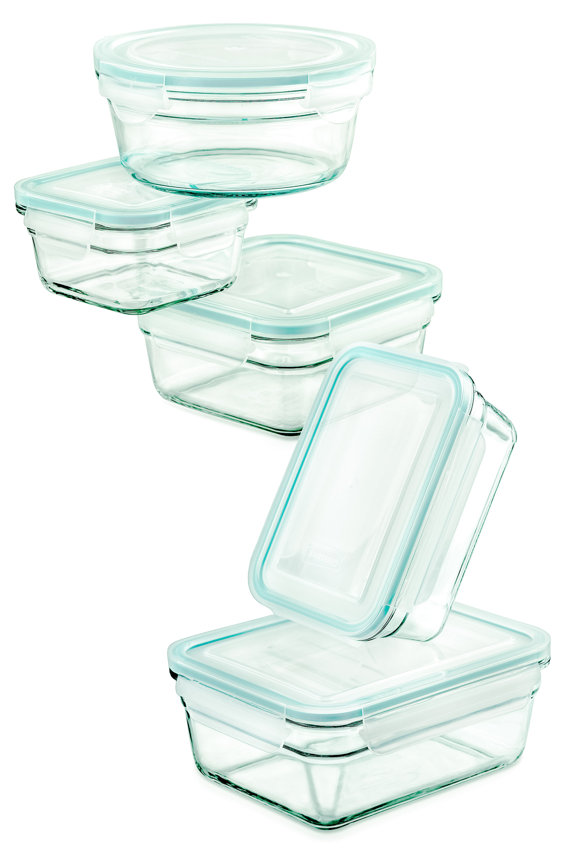 Glasslock Glass Food Storage Set of 5 Containers and 5 Lids & Reviews Wayfair