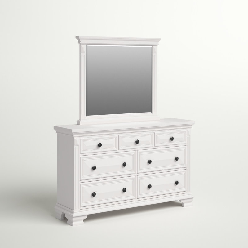 Alauna 64'' W 7 - Drawer Dresser, Antique White