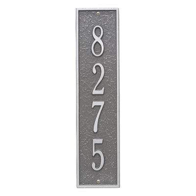 Delaware Personalized Vertical 4-Line Wall Address Plaque