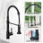 Dual-Function Sprinkler Kitchen Faucet With Pull-Down Sprinkler, Stainless Steel Faucet, Single-Handle Spring-Loaded Kitchen Faucet-114382048