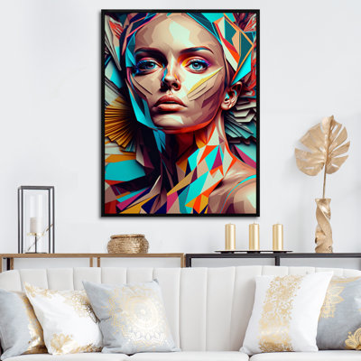Portrait de femme cubique I - Impression sur toile