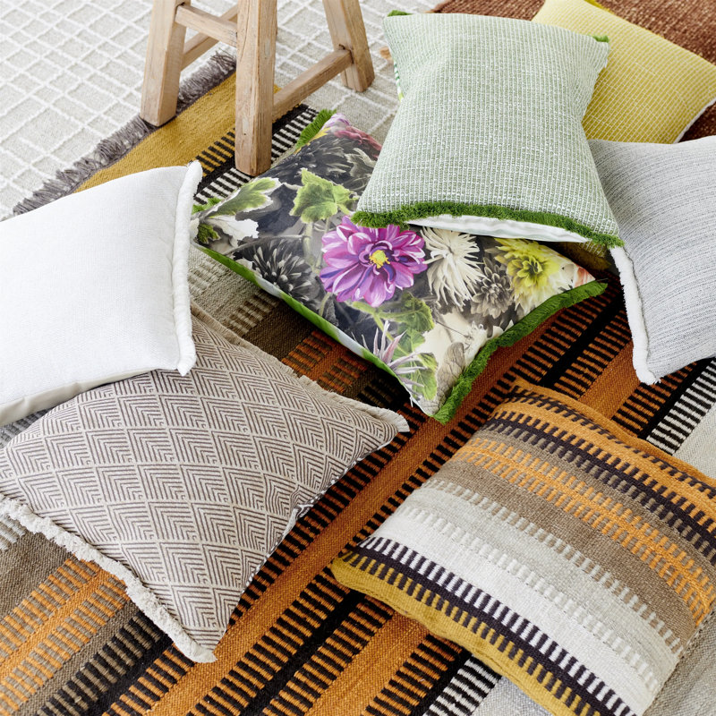 Muturi Outdoor Decorative Pillow, Natural Striped