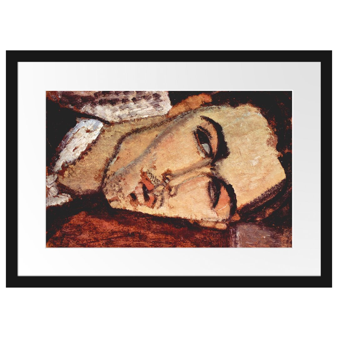 Gerahmter Kunstdruck Portrait of Celso Lagar von Amedeo Modigliani