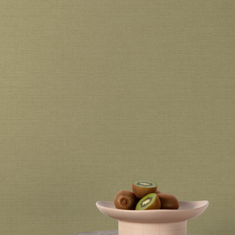 Structured Walls Collection Plain Linen Wallpaper Roll, Gold