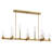 Fedler 13-Light Linear Chandelier in Warm Brass