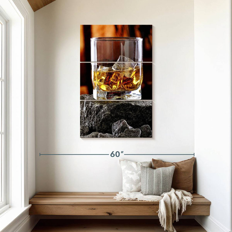 Whisky sur des rochers, H 45 po x l 28 po