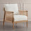Fauteuil rembourré en corde tissée à la main