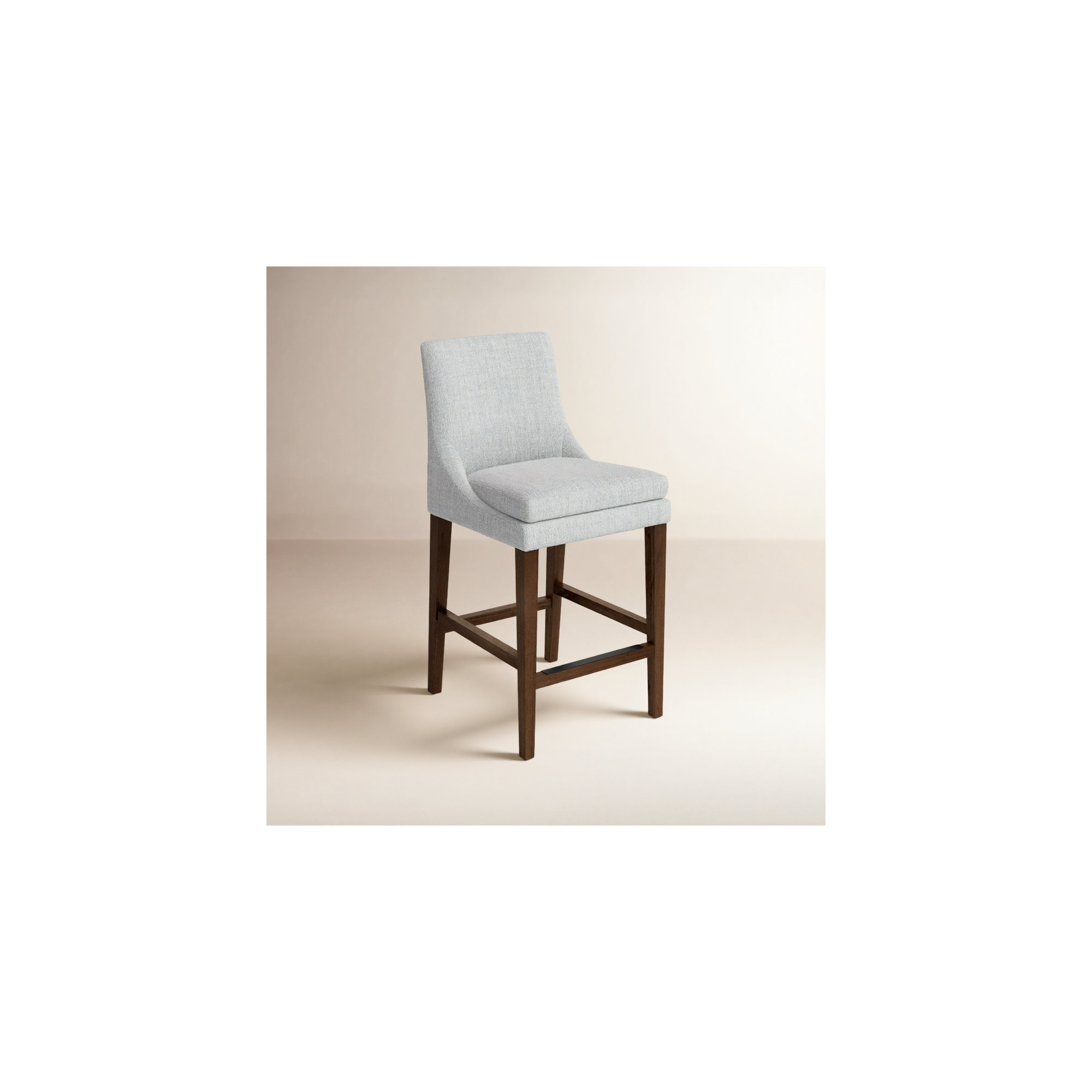 Niara Upholstered Counter & Bar Stool, Gray Heathered, Counter Stool (26” Seat Height)