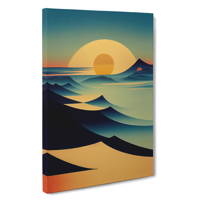 Abstract Mountain Sunset No.2 - Wrapped Canvas Print, 76cm H x 50cm W x 3cm D