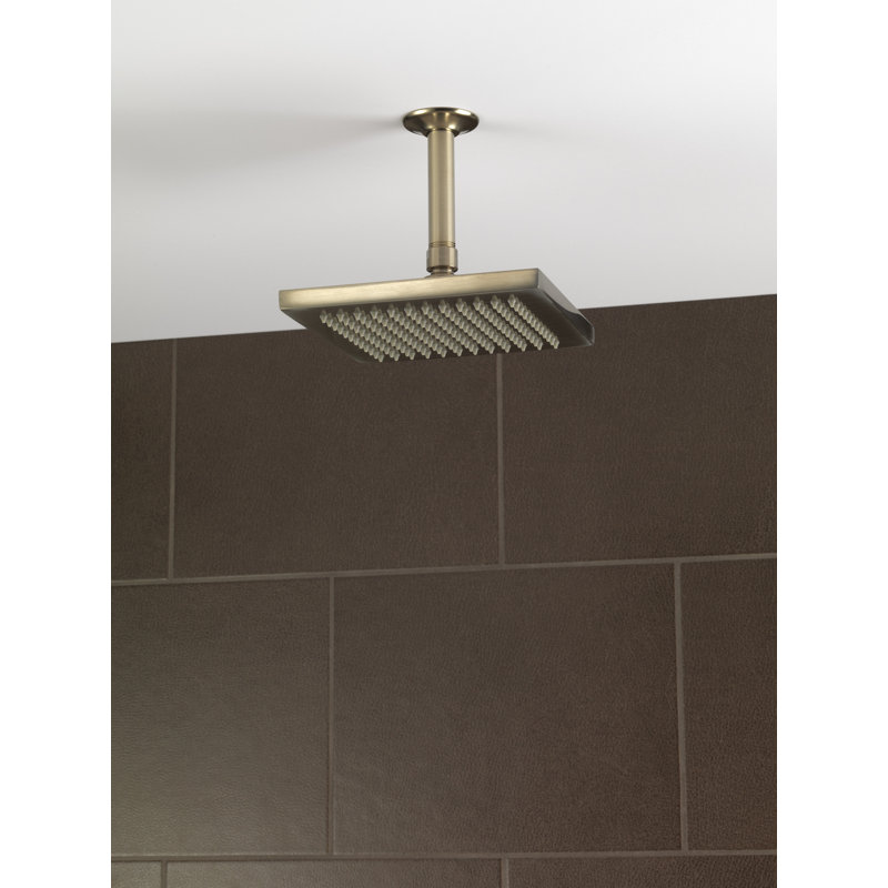 Essential™ 8" Linear Square Single-Function Raincan Showerhead, Brushed Nickel, 1.75 GPM