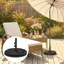 Base de parasol portable pour poteau 1,4 "/ 1,5" / 1,9 ", noir