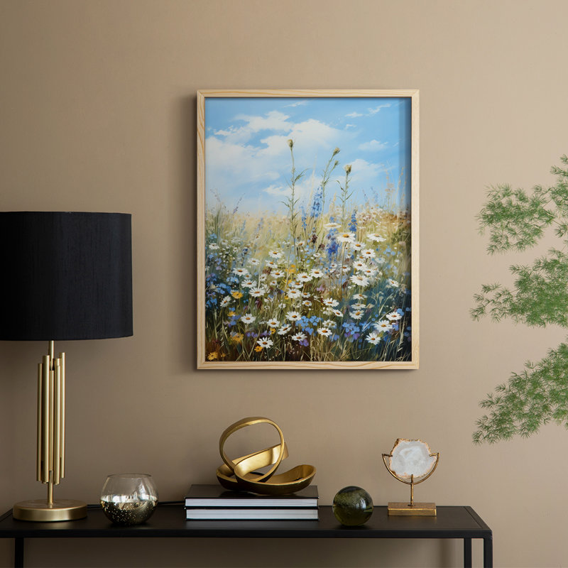 Reproduction encadrée FLORAL Series XVII - bois massif, H 11 po x l 9 po