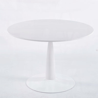 Round Tulip Dining Table with Metal Pedestal Base (42", Seats 2-4)