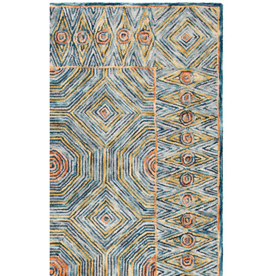 Emmamarie Hand Tufted Wool And Cotton With Latex Geometric Rug