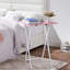 Folding Side Table with Cup Holder, Industrial Side Table for Living Room, Bedroom-359181396
