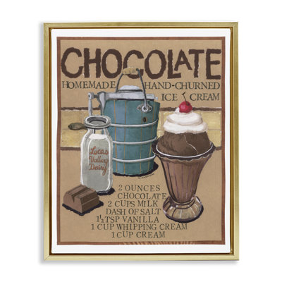 Art mural sur toile flottant chocolat et crème glacée par Nancy Overton