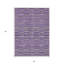 Tapis intérieur lavable rayé mauve et lavande 3 pi x 5 pi