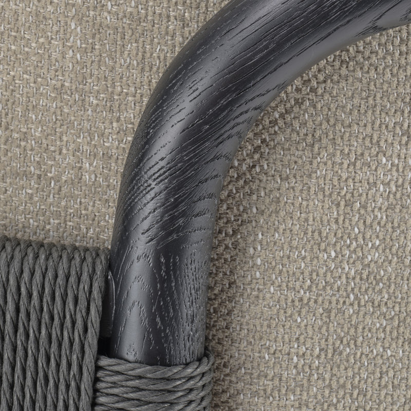 Tabouret de bar Tether, chêne ébène, Chêne ébène
